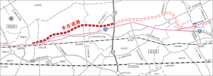 本庄道路（国道17号）事業中区間