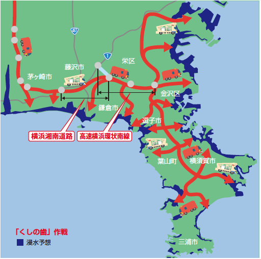 災害時などにおける緊急輸送道路として機能