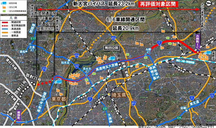 新大宮バイパスの沿道状況