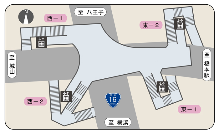 国道16号橋本駅南入口交差点