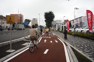 自転車道整備後（富士見地区）