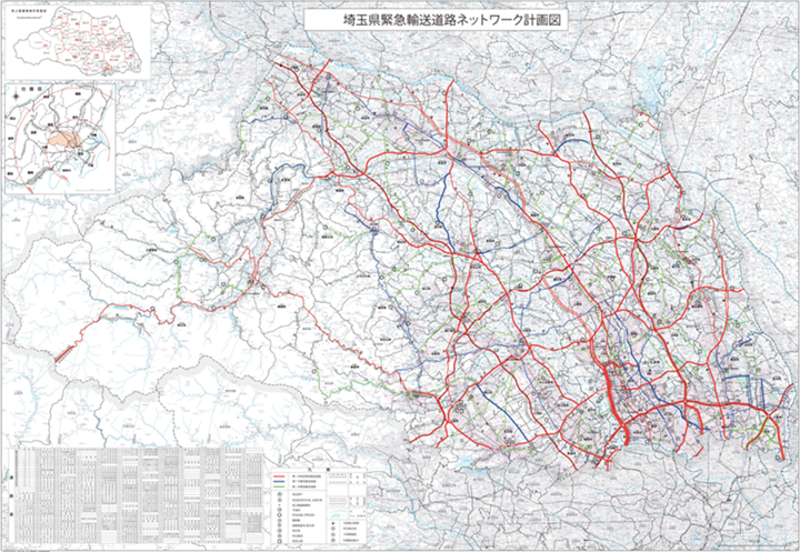 埼玉県緊急輸送道路ネットワーク計画図