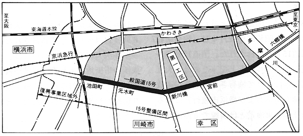 復興事業区域図