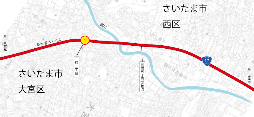 一般国道17号 さいたま市大宮区三橋二丁目