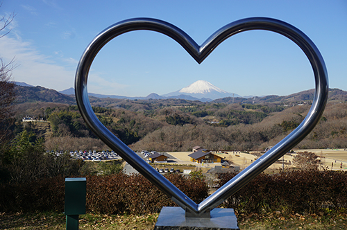 ハートの丘から眺める富士
