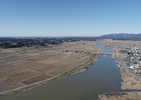 高浜干拓地と恋瀬川