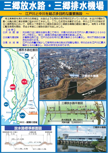 三郷放水路・三郷排水機場リーフレット