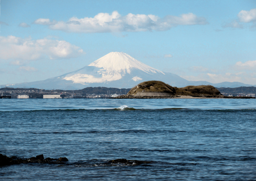 富津公園（富士山と第一海堡）