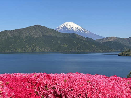 弁天の鼻展望台から眺める富士山（令和6年5月3日撮影）