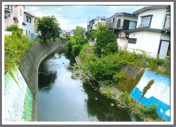 川と民家の町なみ　神奈川県　相模原市立麻溝小学校6年　砂子　光希さん