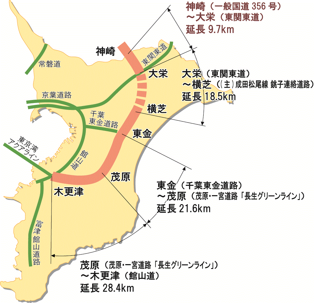  神崎～大栄間地図