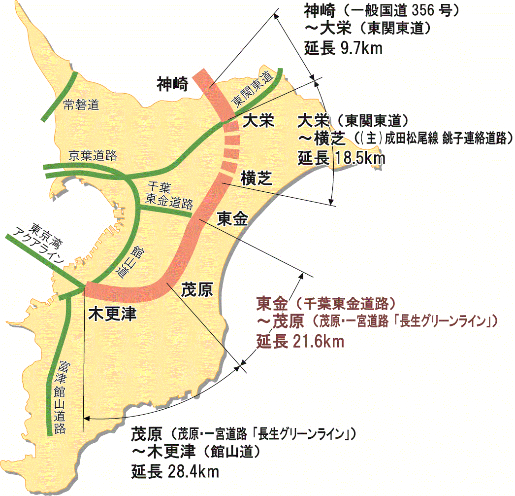 東金～茂原間地図