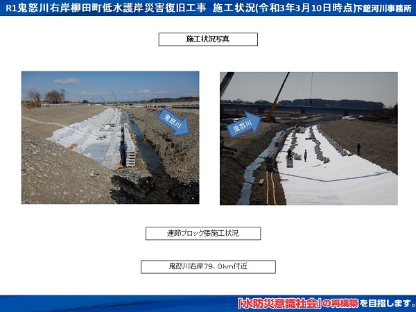 R1鬼怒川右岸柳田町低水護岸災害復旧工事 | 下館河川事務所