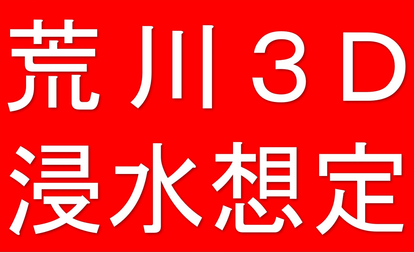 荒川3D洪水浸水想定区域図（下流域）～3D洪水ハザードマップ～