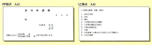 許可申請書類