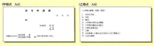 許可申請書類