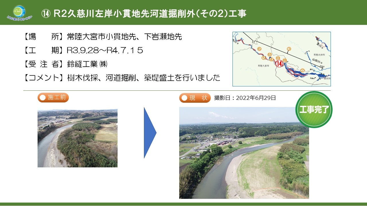 R2久慈川左岸小貫地先河道掘削外（その２）工事