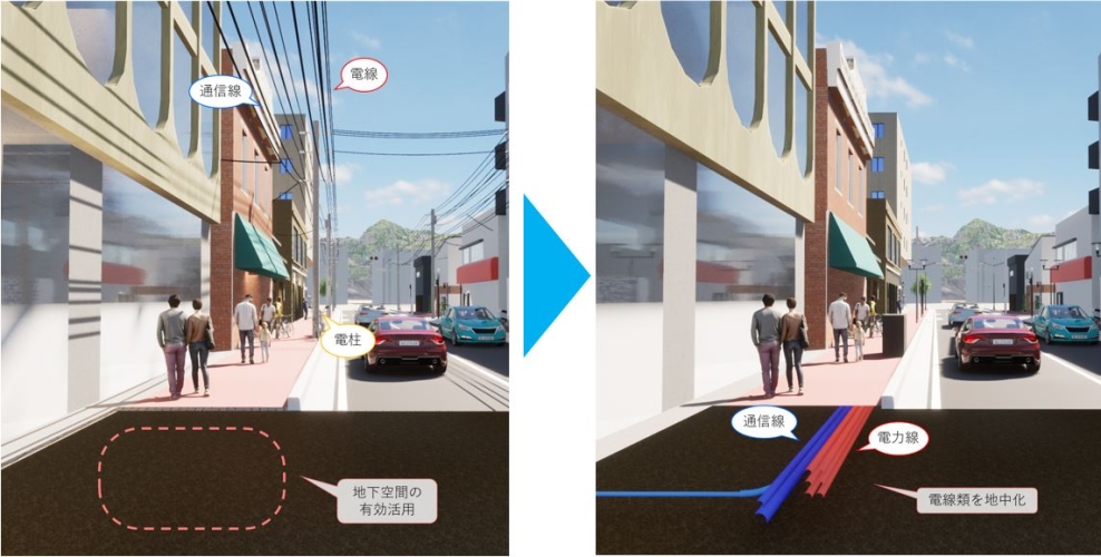  電線共同溝の図 