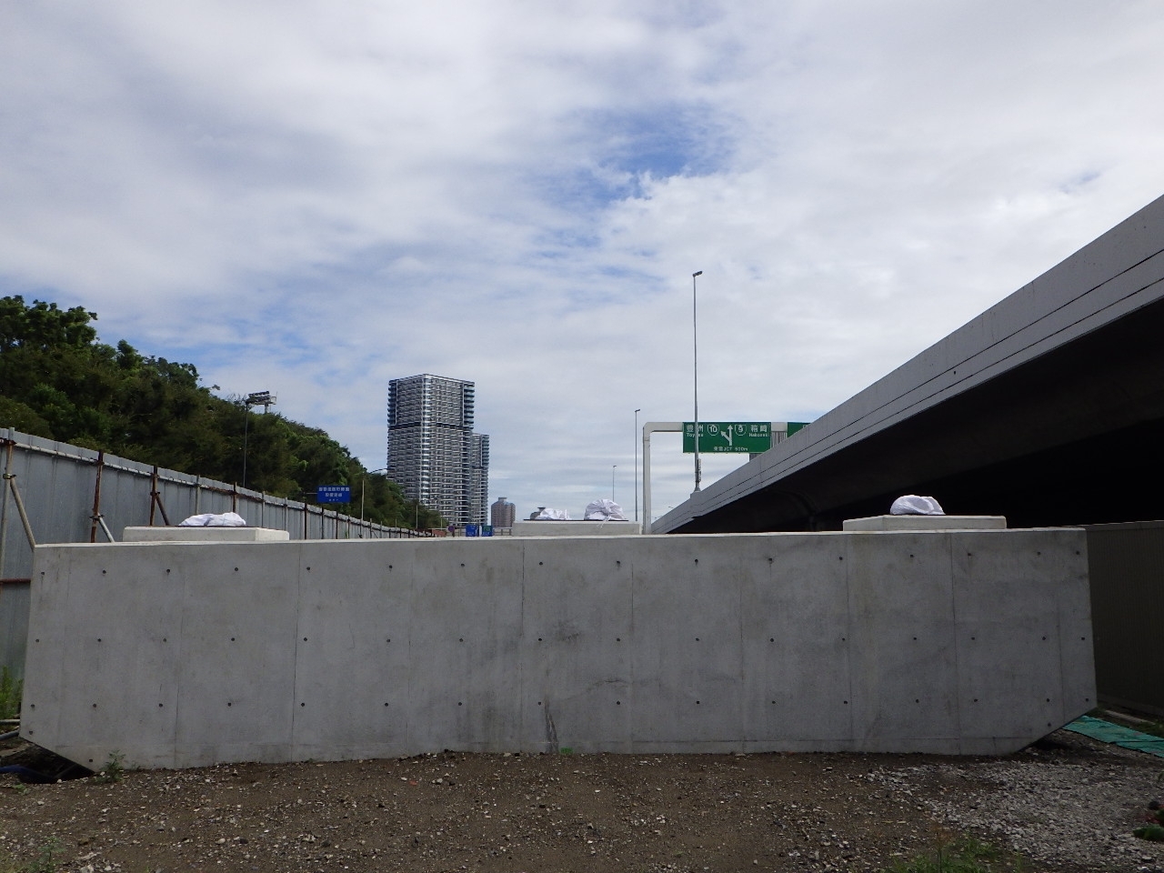 （３）YP1橋脚　梁コンクリート施工完了