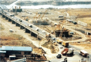 国道6号新利根橋下部工事（昭和45年）