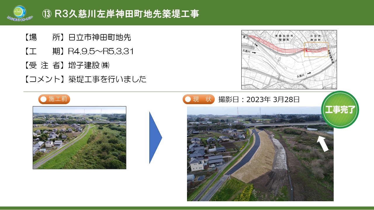 Ｒ３久慈川左岸神田町地先築堤工事