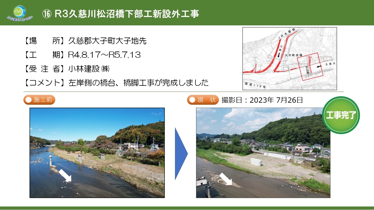 Ｒ３久慈川松沼橋下部工新設外工事