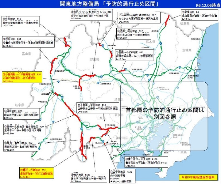 予防的通行止め区間