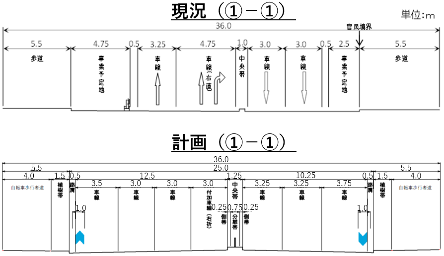 横断図