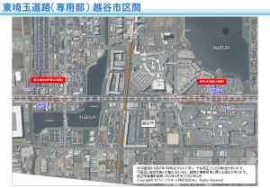 東埼玉道路（八潮～松伏）越谷市区間