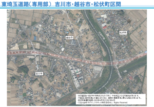 東埼玉道路（八潮～松伏）吉川市・越谷市・松伏町区間
