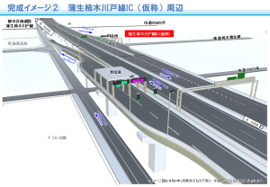 完成イメージ(2)蒲生柿木川戸線IC（仮称）周辺