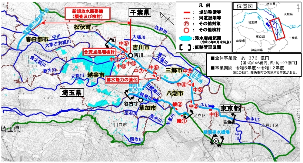 中川・綾瀬川緊急流域治水プロジェクト_進捗状況