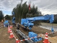クレーンでクレーンセット中！！