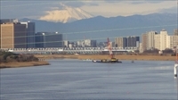 富士山に向かって