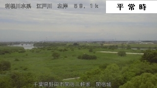 野田市関宿三軒家　関宿城（平常時）