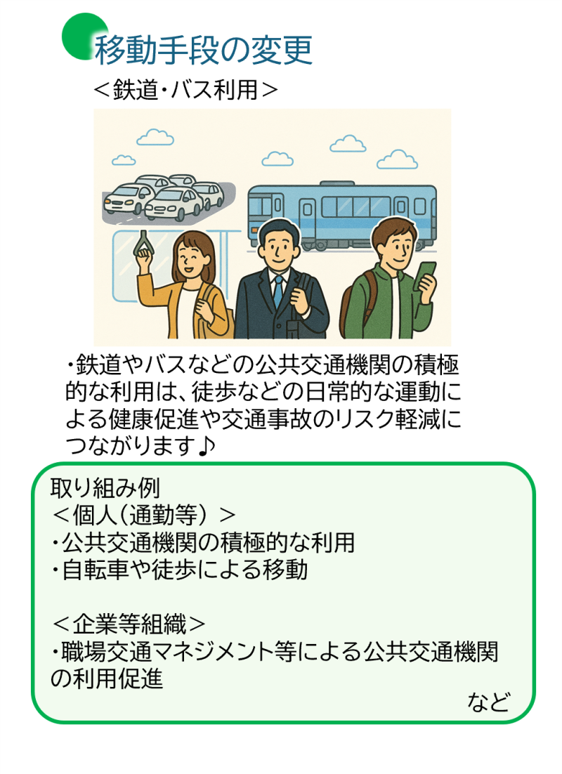 移動手段の変更