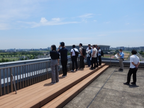 屋上ツアーの様子