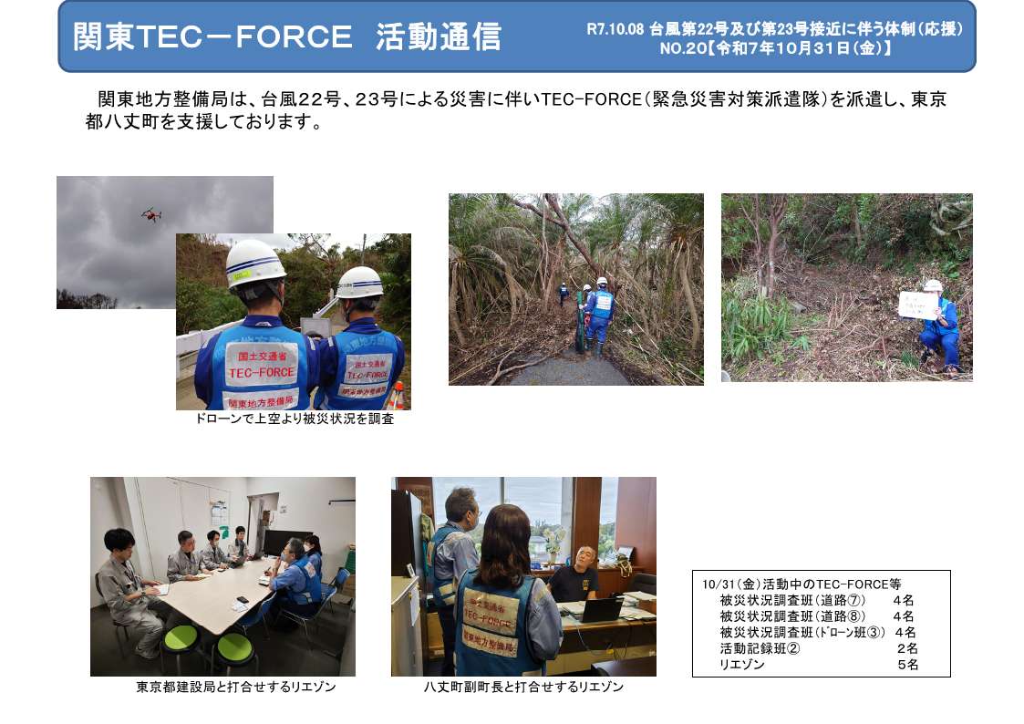 10月31日　TEC-FORCE通信No.20