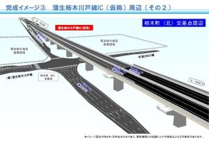完成イメージ(3)蒲生柿木川戸線IC（仮称）周辺