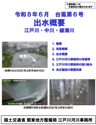 令和8年６月台風第６号　出水概要（表紙）
