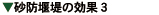 ▲砂防堰堤の効果3