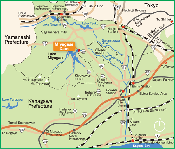 Access to Miyagase Dam