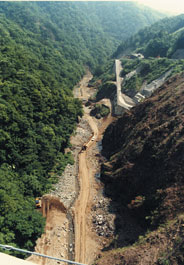 Construction of works road (1988)