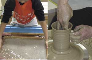 Hands-on paper making and pottery classes
