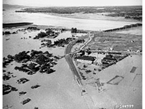 大利根町（現加須市） 浸水地域の航空写真