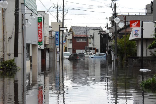 境町周辺 H27関東東北豪雨時の内水氾濫、逃げ遅れの様子