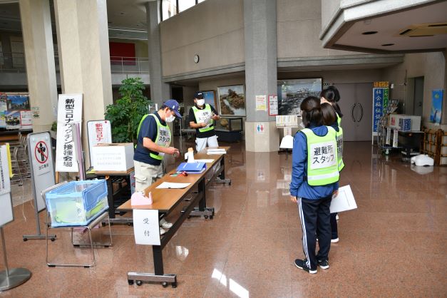 千代田町 避難所運営訓練の様子