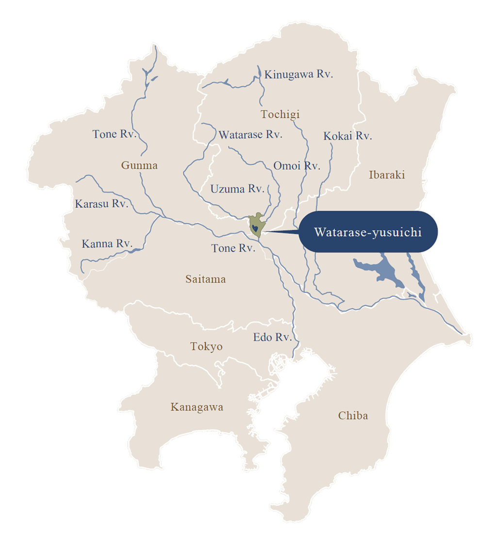 [Map]Location of Watarase-yusuichi Area