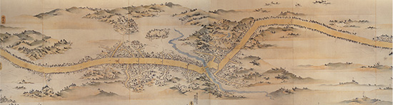 東海道分間延絵図 藤沢宿 東京国立博物館蔵